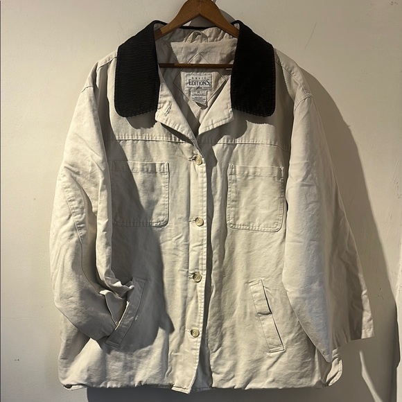 Basic Editions Cream and Black Utility Jacket - Picture 1 of 6